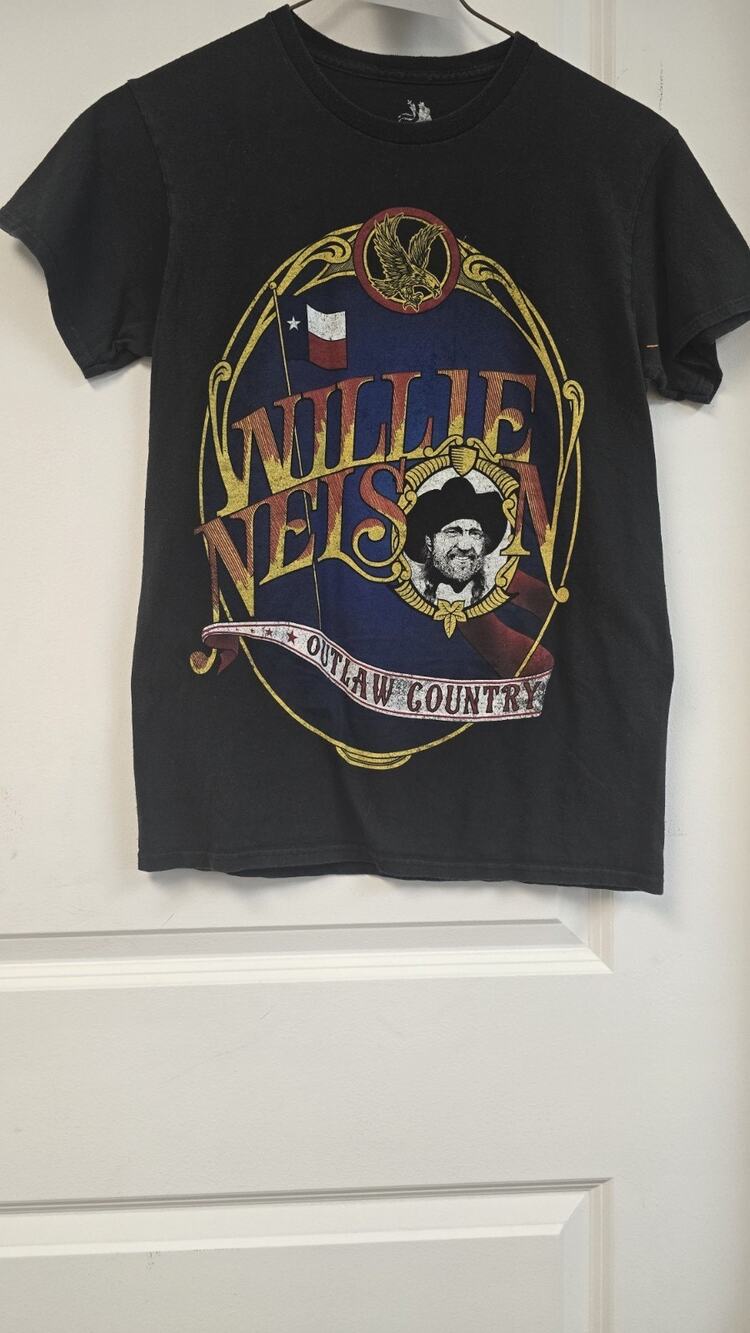 Jen8952 Willie Nelson Vintage Music T-Shirt Size Small Black